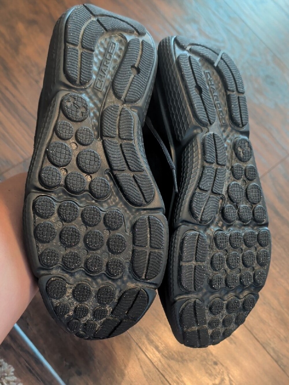 Women Black Athletic Sneakers - Classic Lightweight School Shoes - Picture 7 of 8
